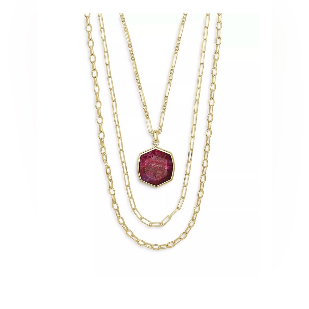Kendra Scott Davis multi strand pendant necklace.